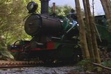 A locomotive on the West Coast Wilderness Railway in Tasmania