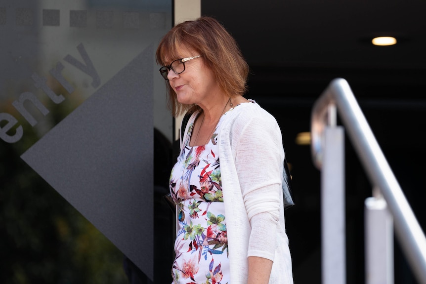 Mary-Ann Read leaves Hobart Magistrates Court.