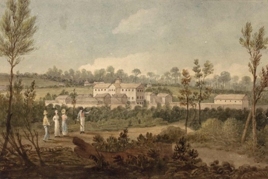 A watercolour of the Female Factory by Augustus Earle