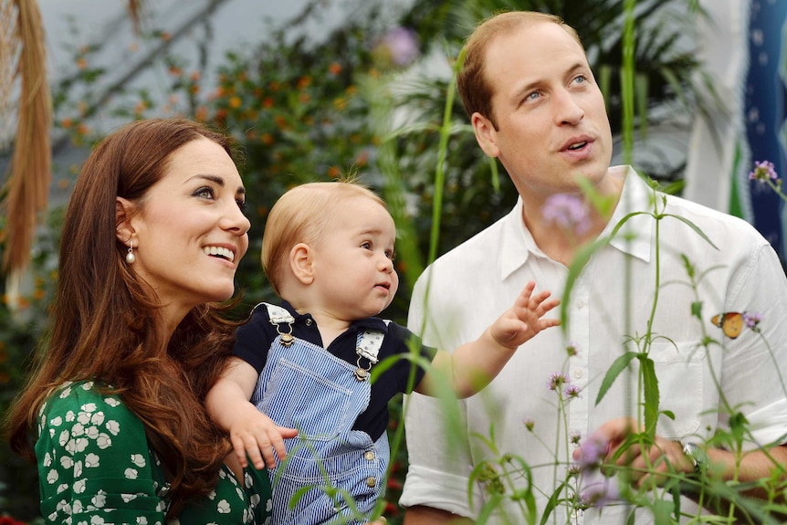 Prince George with parents
