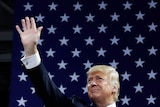 Trump with Stars and Stripes