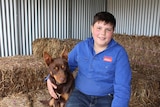Tom O'Dwyer and his Kelpie Con.