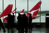 Qantas aircraft sit on Melbourne tarmac