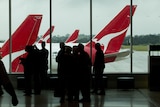 Qantas aircraft sit on Melbourne tarmac