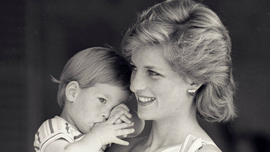 Princess Diana with her son Harry, August 9 1988