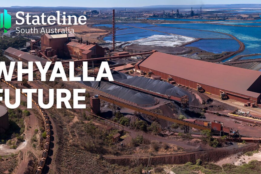 Stateline South Australia, Whyalla Future: Aerial view of an industrial port and terminal.