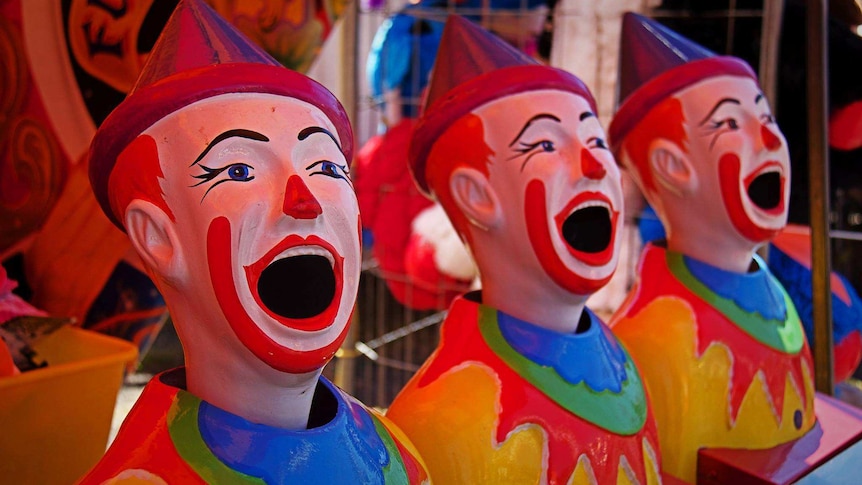 Everyone loves the clown game at the Toowoomba Royal Show.