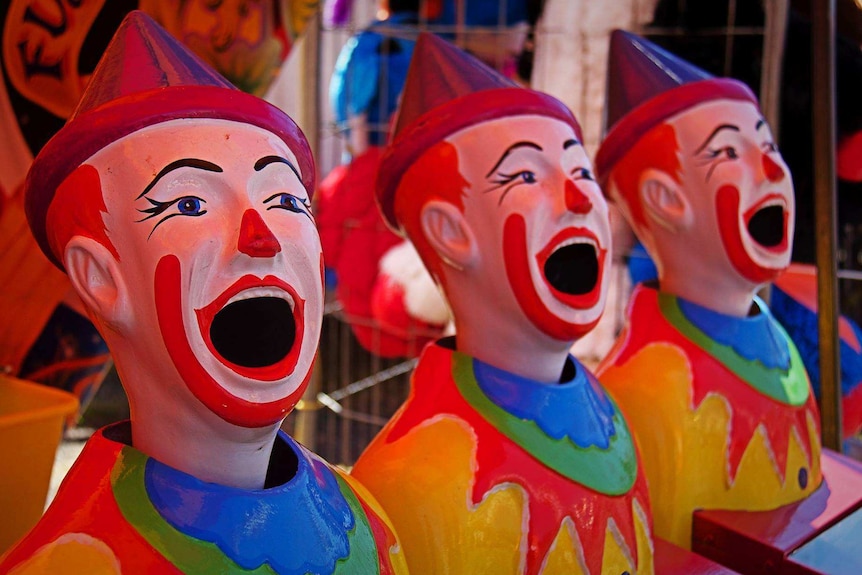 Everyone loves the clown game at the Toowoomba Royal Show.