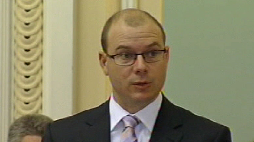 Treasurer Andrew Fraser deliveres the 2010 Qld budget in State Parliament.