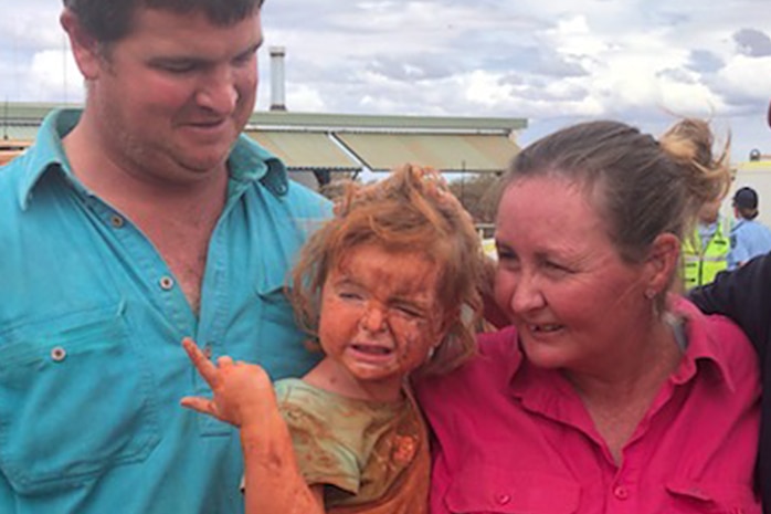 Matilda with family members.