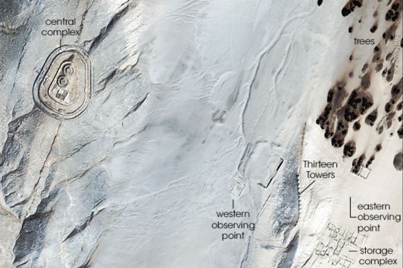 The enigmatic, 2,300-year-old Chankillo ruins, seen from space.