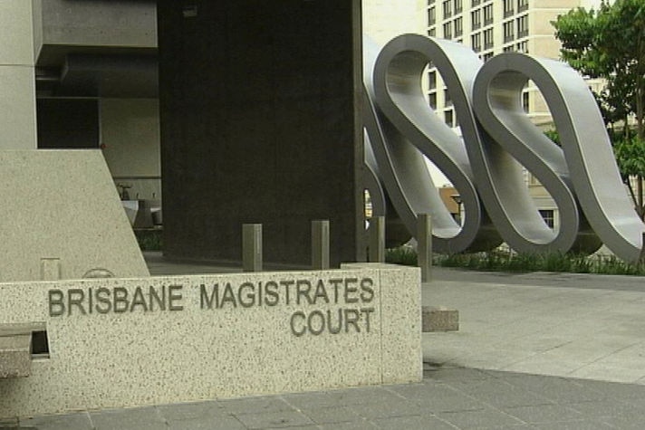 Generic TV still of sign at front of the Brisbane Magistrates Court in south-east Qld.