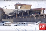 Widespread damage at a training facility for Afghanistan's security directorate in Maidan Wardak, following an attack.