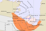 Tropical cyclone forecast track map