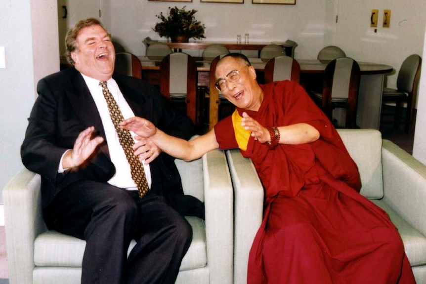 Former Labor leader Kim Beazley with the Dalai Lama