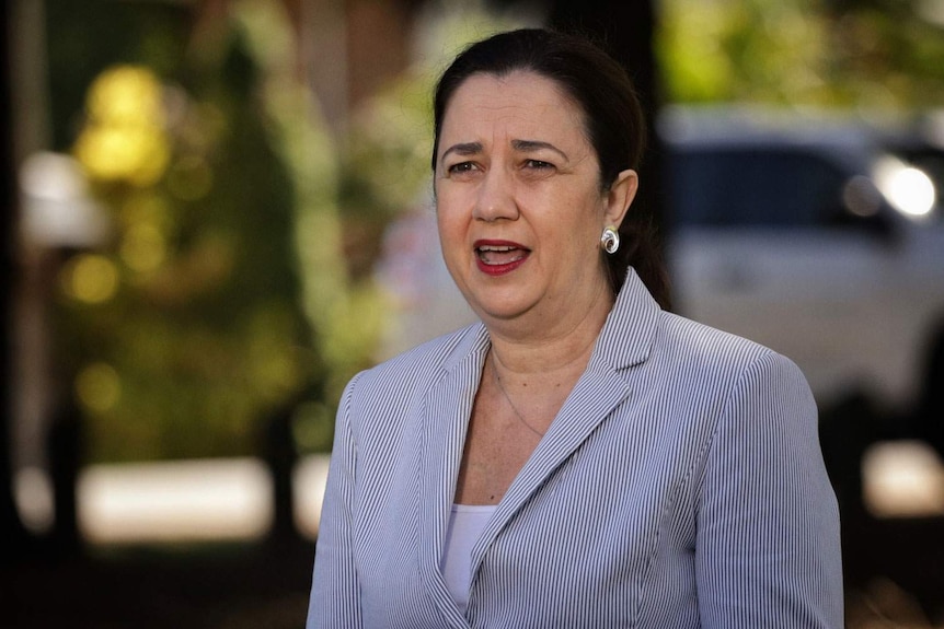 Queensland Premier Annastacia Palaszczuk speaks at a press conference