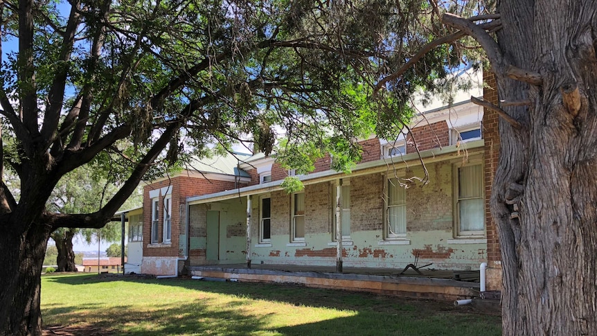 View of rundown building at Cootamundra girls' home