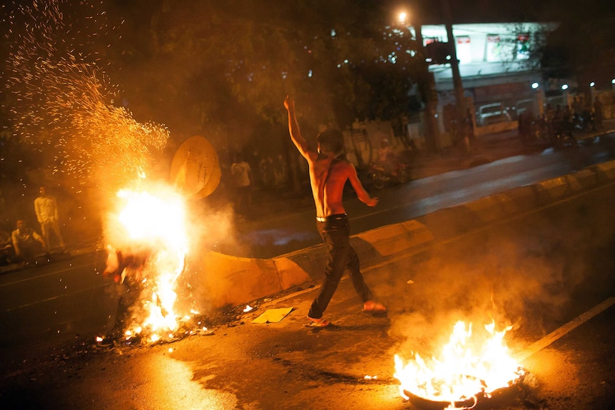 Protesters dispute election result