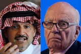 Prince Alwaleed bin Talal (L) and Rupert Murdoch