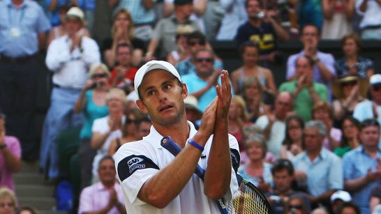 'He had all the pressure on him': Roddick landed 75 per cent of his serves.