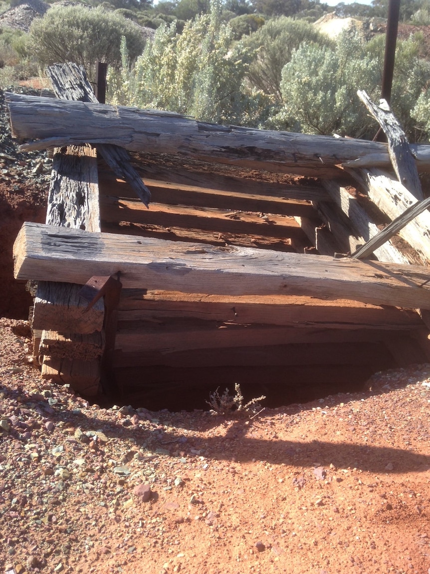A mine shaft used by prospectors in Western Australia's Goldfields