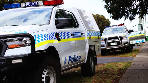 Tasmania Police vehicles.