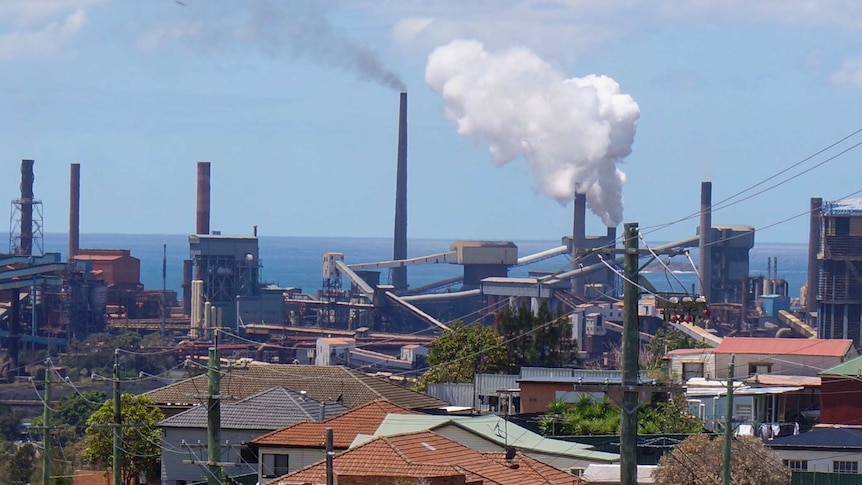 Looking at the Port Kembla steelworks.