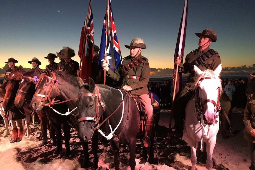 Members of the Mudgeeraba Light Horse are remembering the 1917 Battle of Beersheba at the iconic Currumbin Dawn Service.