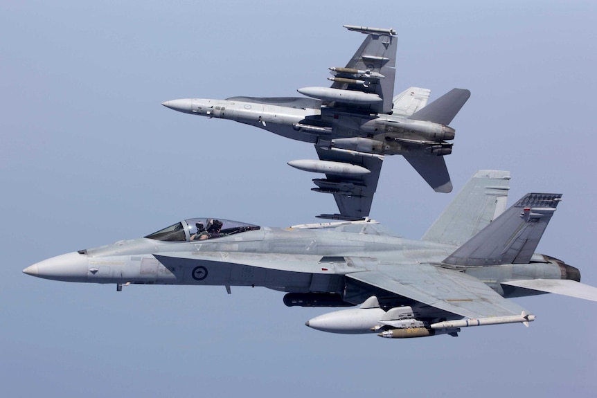 RAAF jets over the Persian Gulf