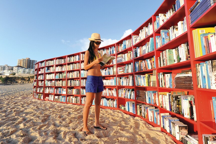 A library on Sydney’s Bondi Beach 