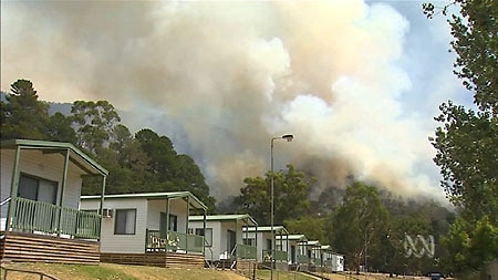 On alert: The bushfire in the Grampians has intensified.