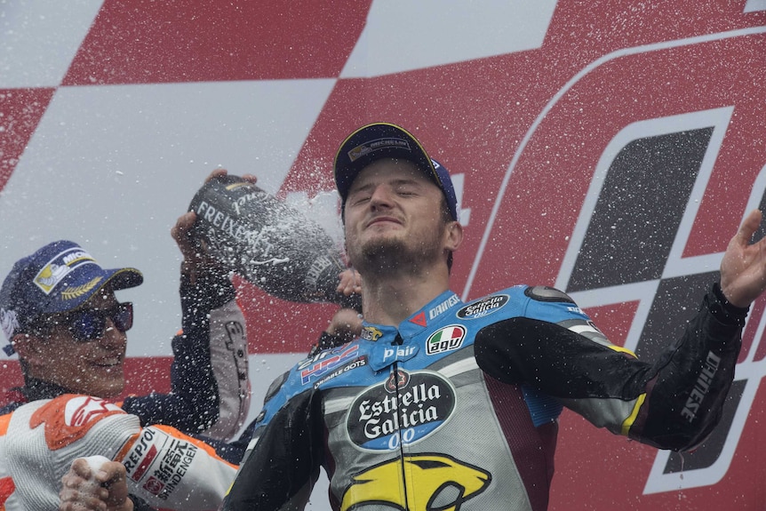 Jack Miller celebrates first MotoGP win