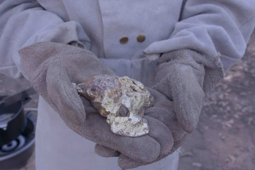 Helen Pynor's golden poo cast from a mold of the original