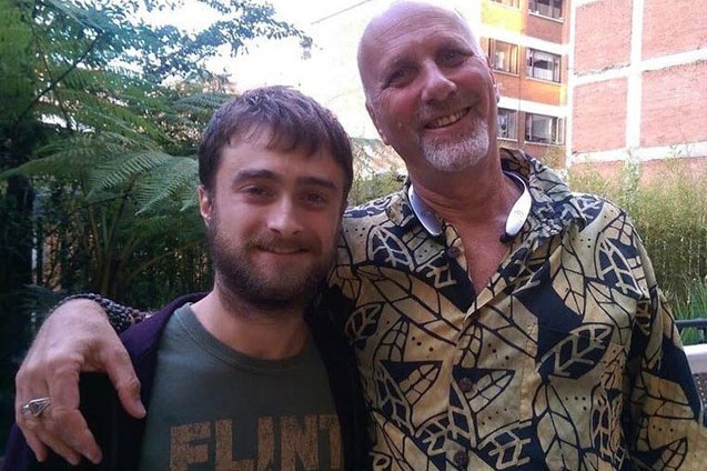 Actor Daniel Radcliffe and adventurer Yossi Ghinsberg who he portrays in the film Jungle.