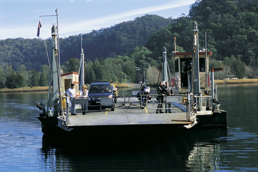 A ferry for cars along the Hawkesbury River