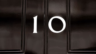 A general view of the door for Number 10 Downing Street (Getty Images: Oli Scarff)