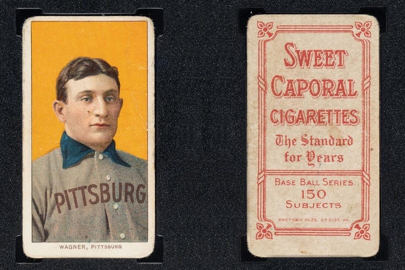 A T206 Honus Wagner A baseball card front and back
