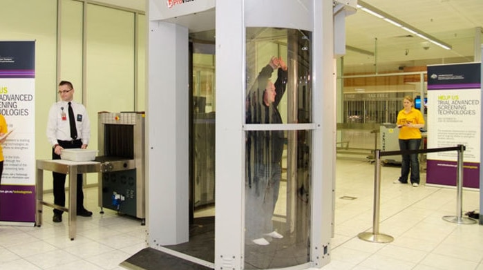 Body scanners in use at Melbourne Airport