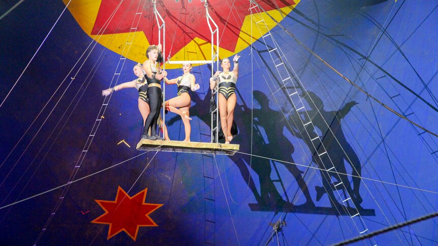 People on the trapeze