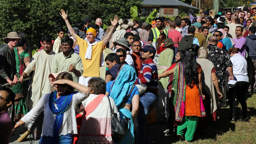 Crowd at Hare Krishna celebrations near Murwillumbah