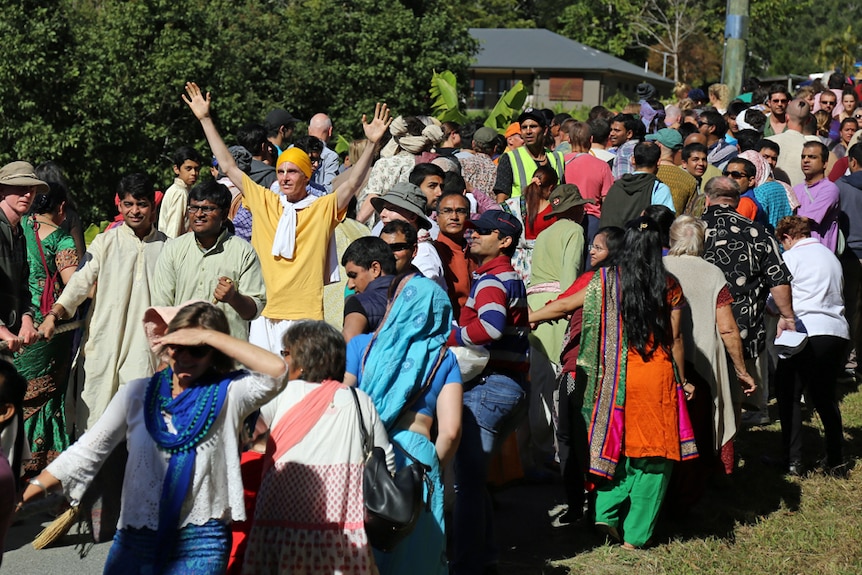 Crowd at Hare Krishna celebrations near Murwillumbah