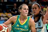 Stephanie Grace Talbot drives against Argentina defence