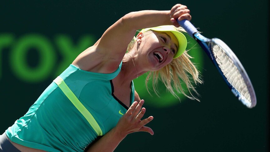 Maria Sharapova serving her way to victory