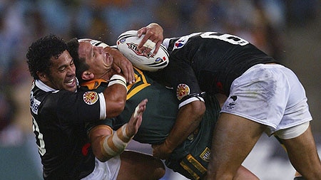 Steve Price scored a try as Australia defeated the Kumuls in Port Moresby (file photo)