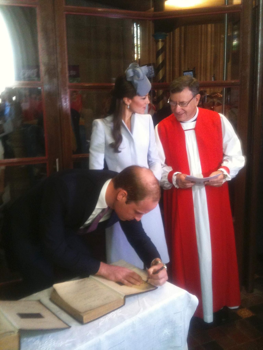 Prince William signs the Fleet Bible