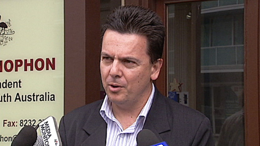 Nick Xenophon outside office