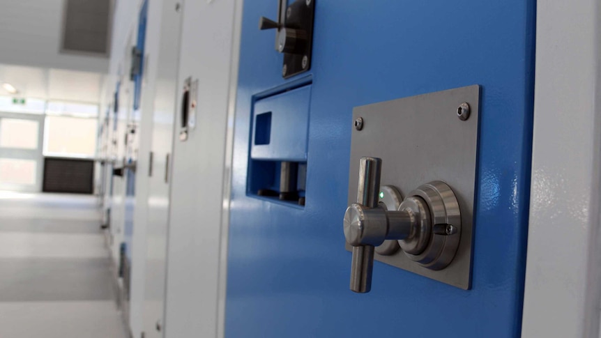 Prison cell door.