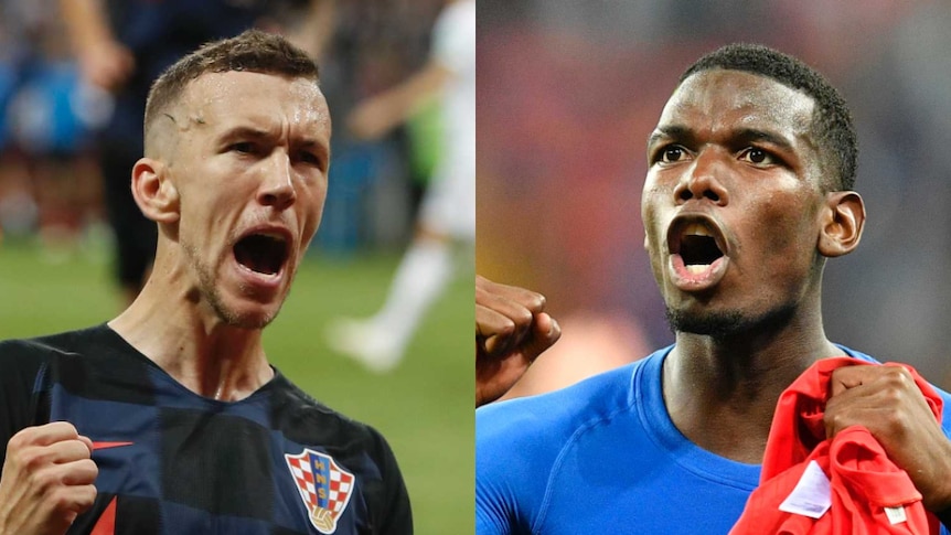 Croatia's Ivan Perisic and France's Kylian Mbappe will face off in the World Cup final