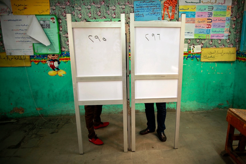 Egyptians mark their vote