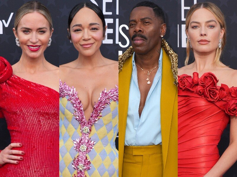 A composite image of Emily Blunt, Ashley Madekwe, Colman Domingo and Margot Robbie